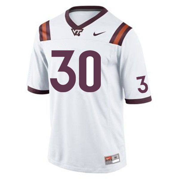 Men #30 Jordan Jefferson Virginia Tech Hokies College Football Jerseys Sale-Maroon